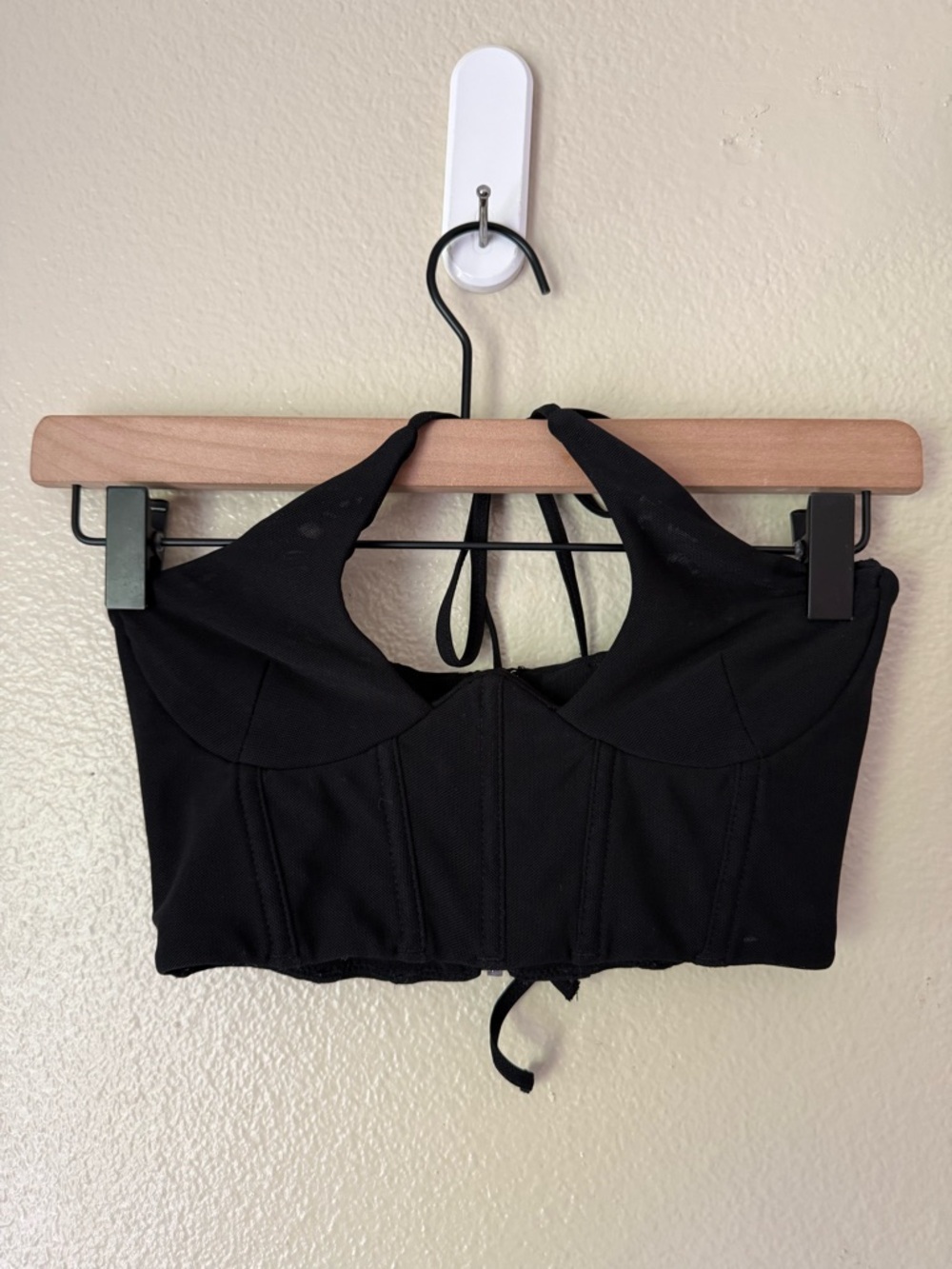 ❇️White Fox Boutique Black Halter Bustier Crop Top 2 for $22❇️
